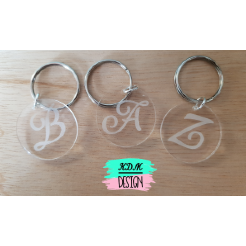 Acryl sleutelhanger met gravering